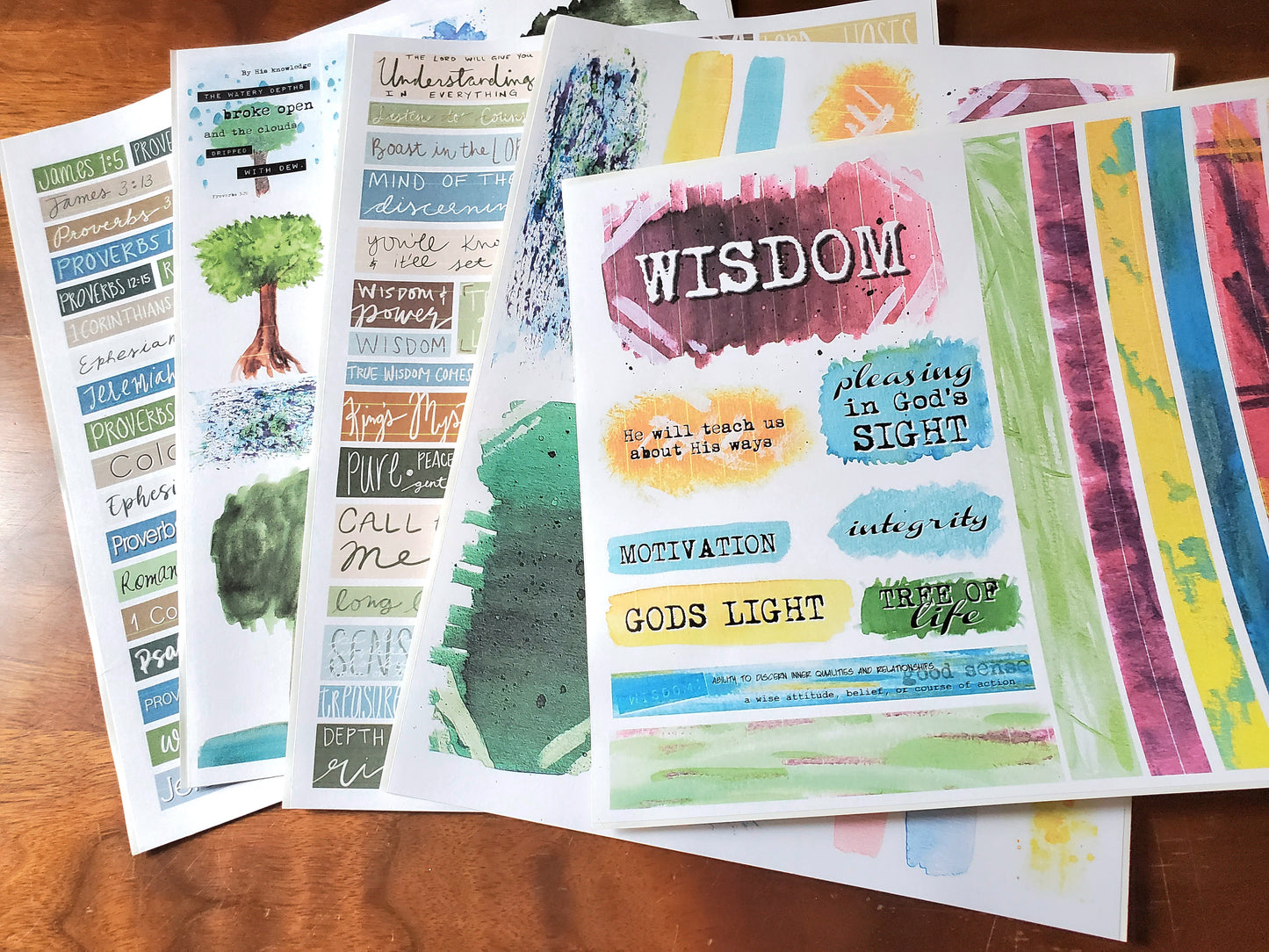 Wisdom Tree of Life Bible Sticker Set