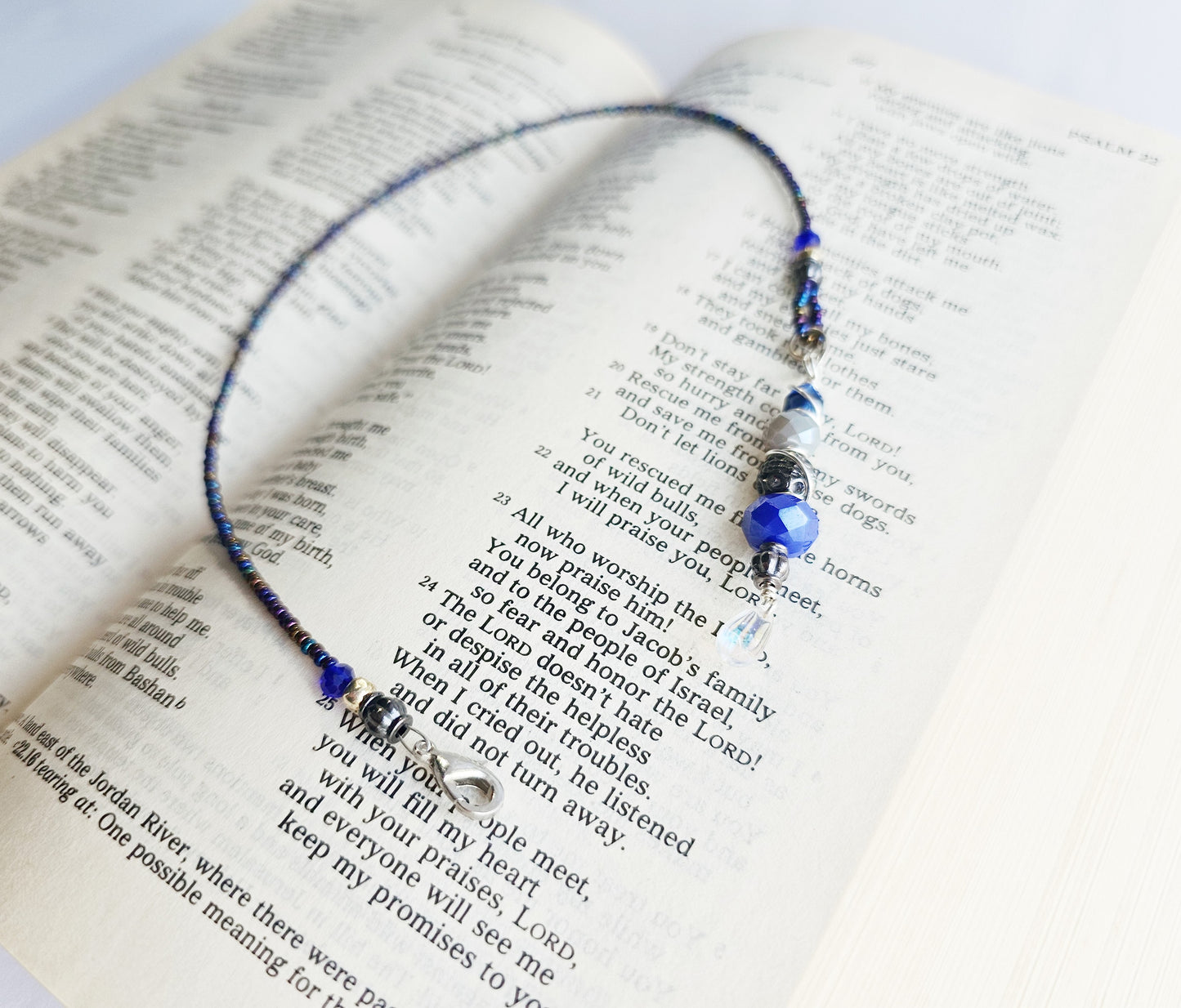 Fighting Fear Half-strand Clip-on Beaded Bookmark