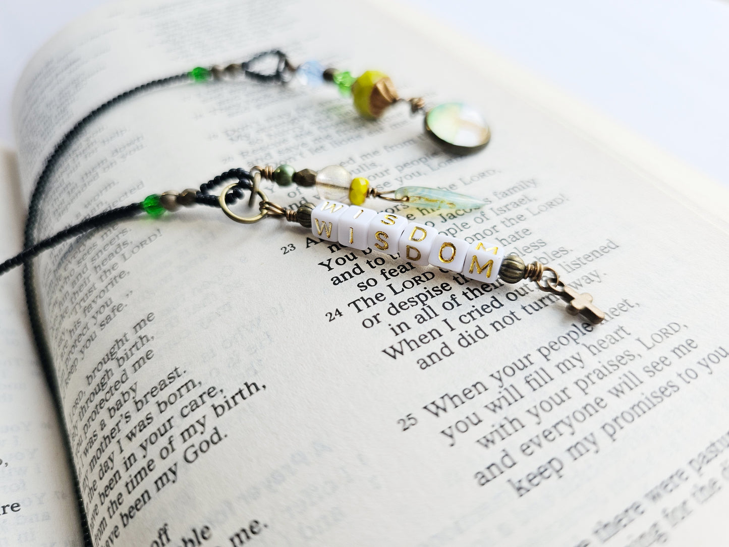 Wisdom Tree of Life Single Strand Beaded Bookmark