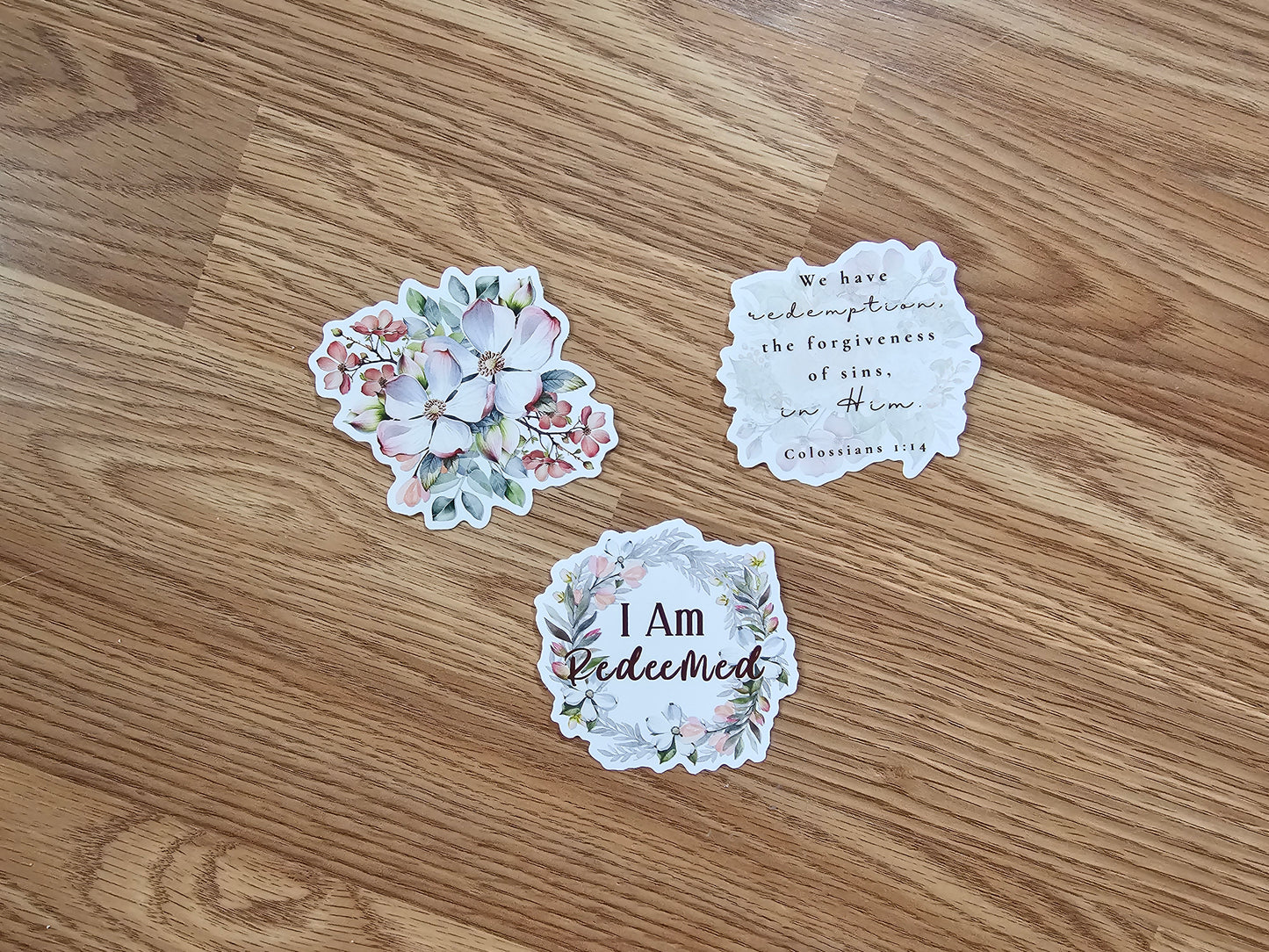 I Am Redeemed Vinyl Stickers - 3 pack