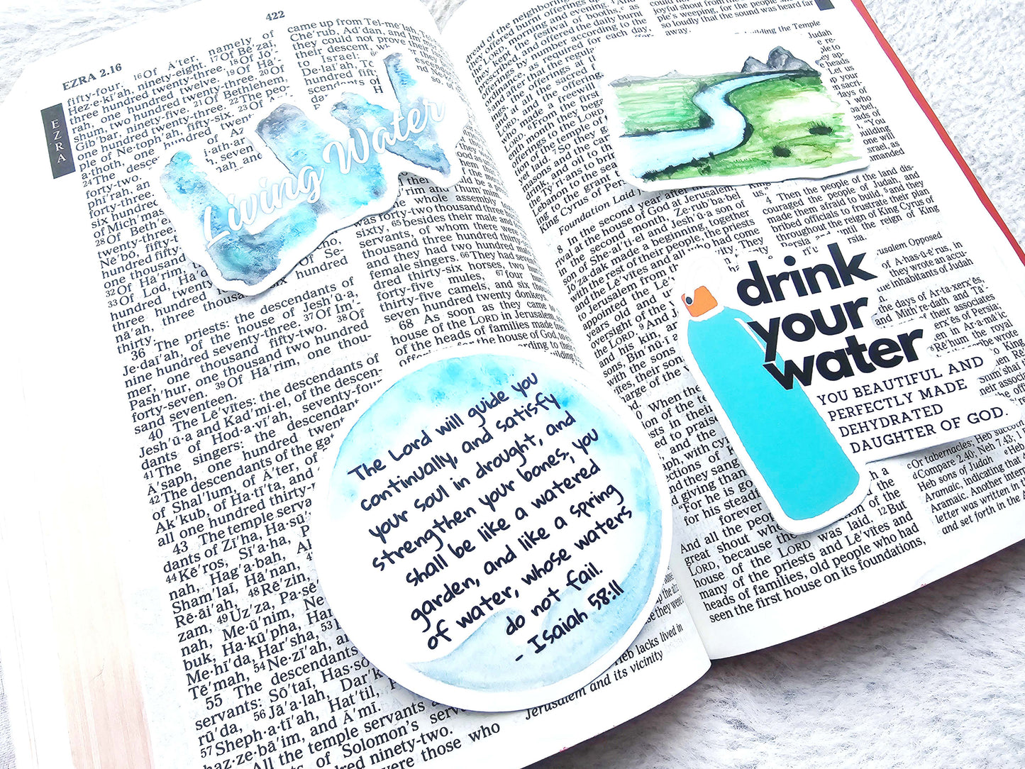 The Living Water Vinyl Sticker Decal Set of 4