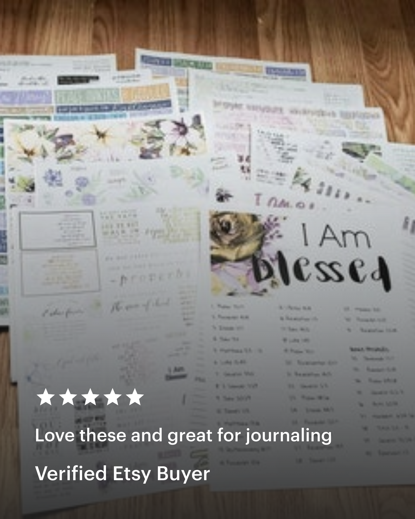 I Am Blessed Bible Journaling Sticker set