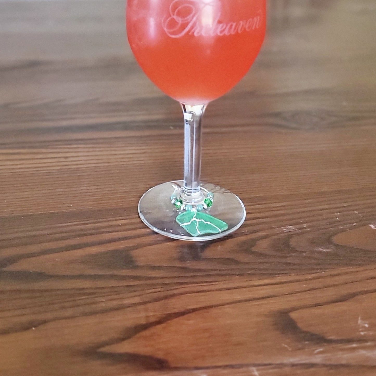 Beach Glass Wine Charms