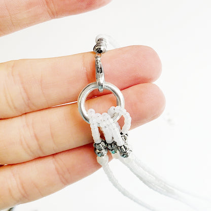 Gray and Silver Beaded Bible Bookmark