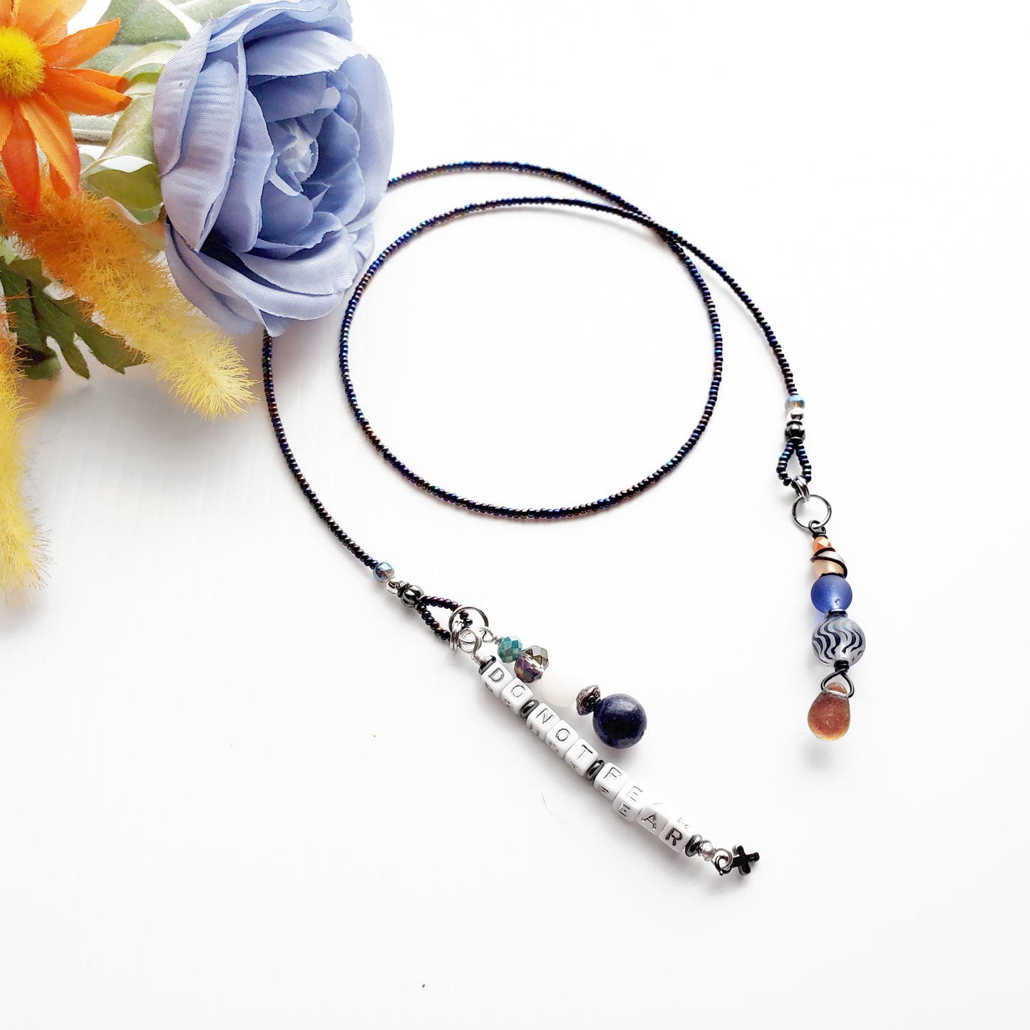 Fighting Fear Single Strand Beaded Bookmark