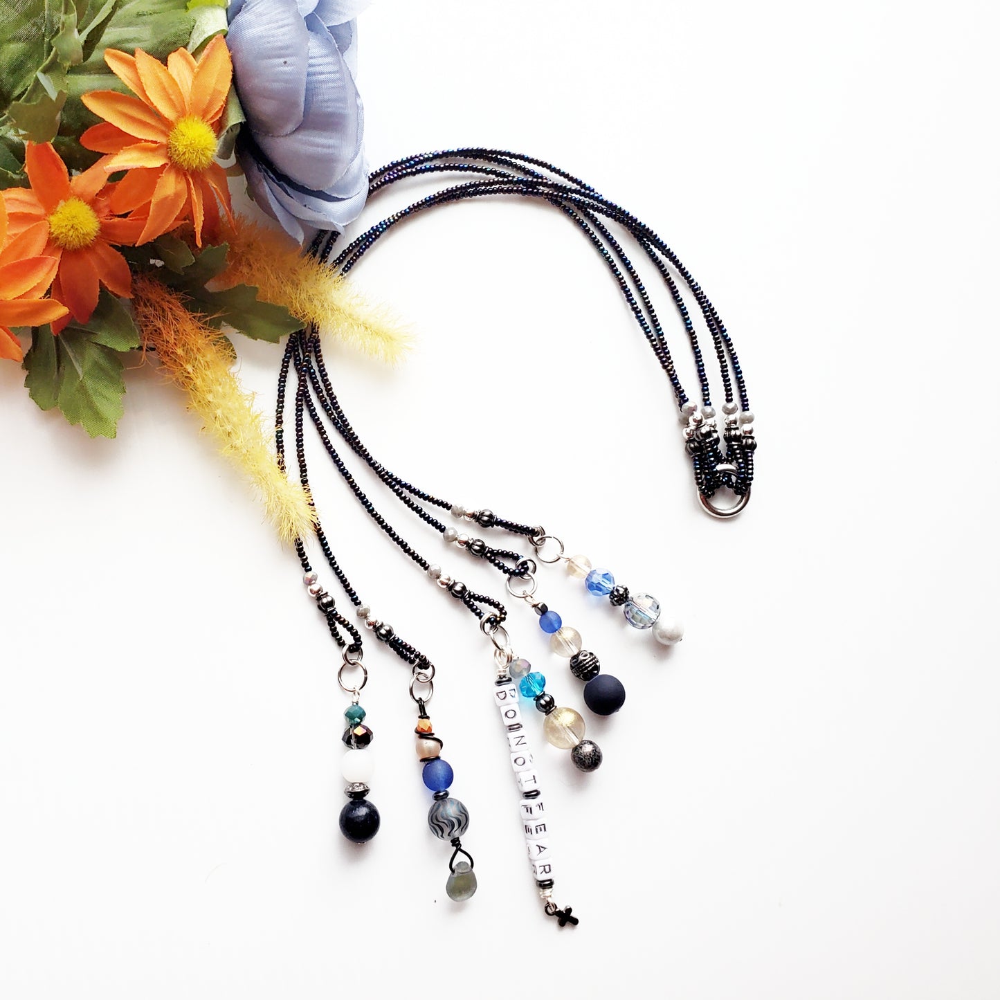 Fighting Fear 5-Strand Beaded Bookmark