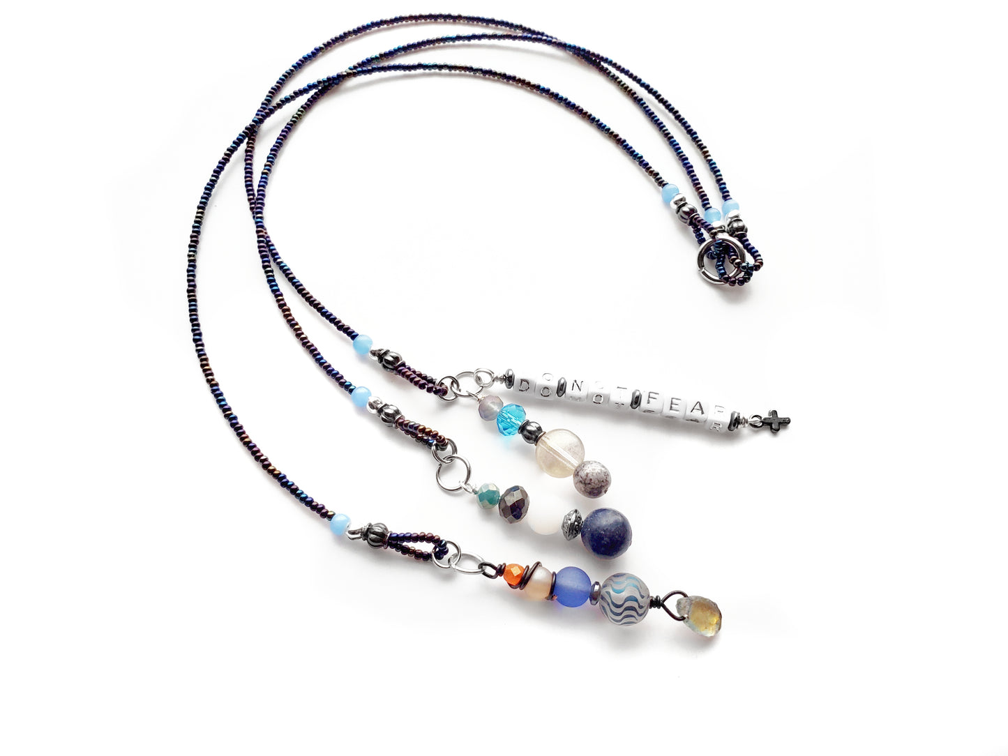 Fighting Fear 3-Strand Beaded Bookmark