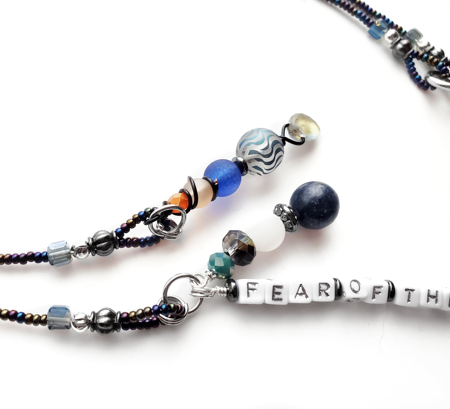 Fighting Fear 2-Strand Beaded Bookmark