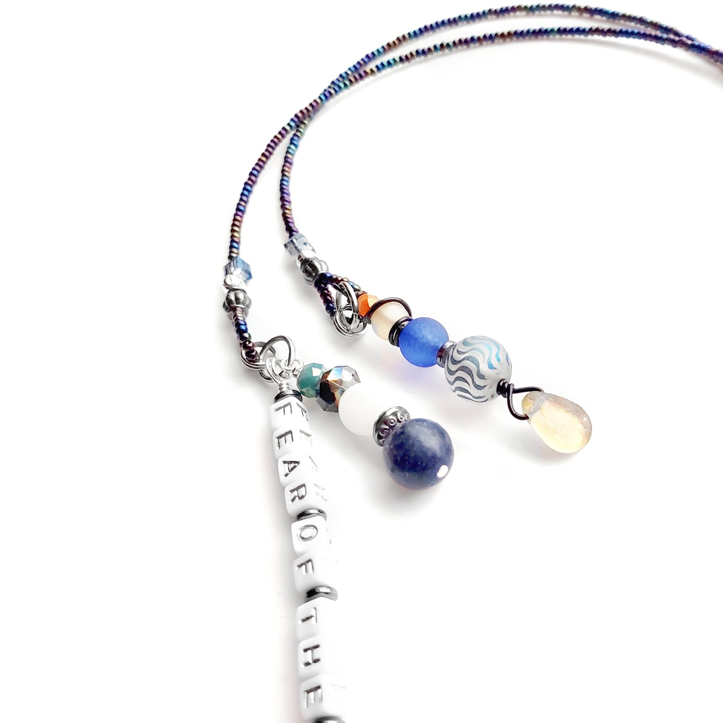 Fighting Fear 2-Strand Beaded Bookmark