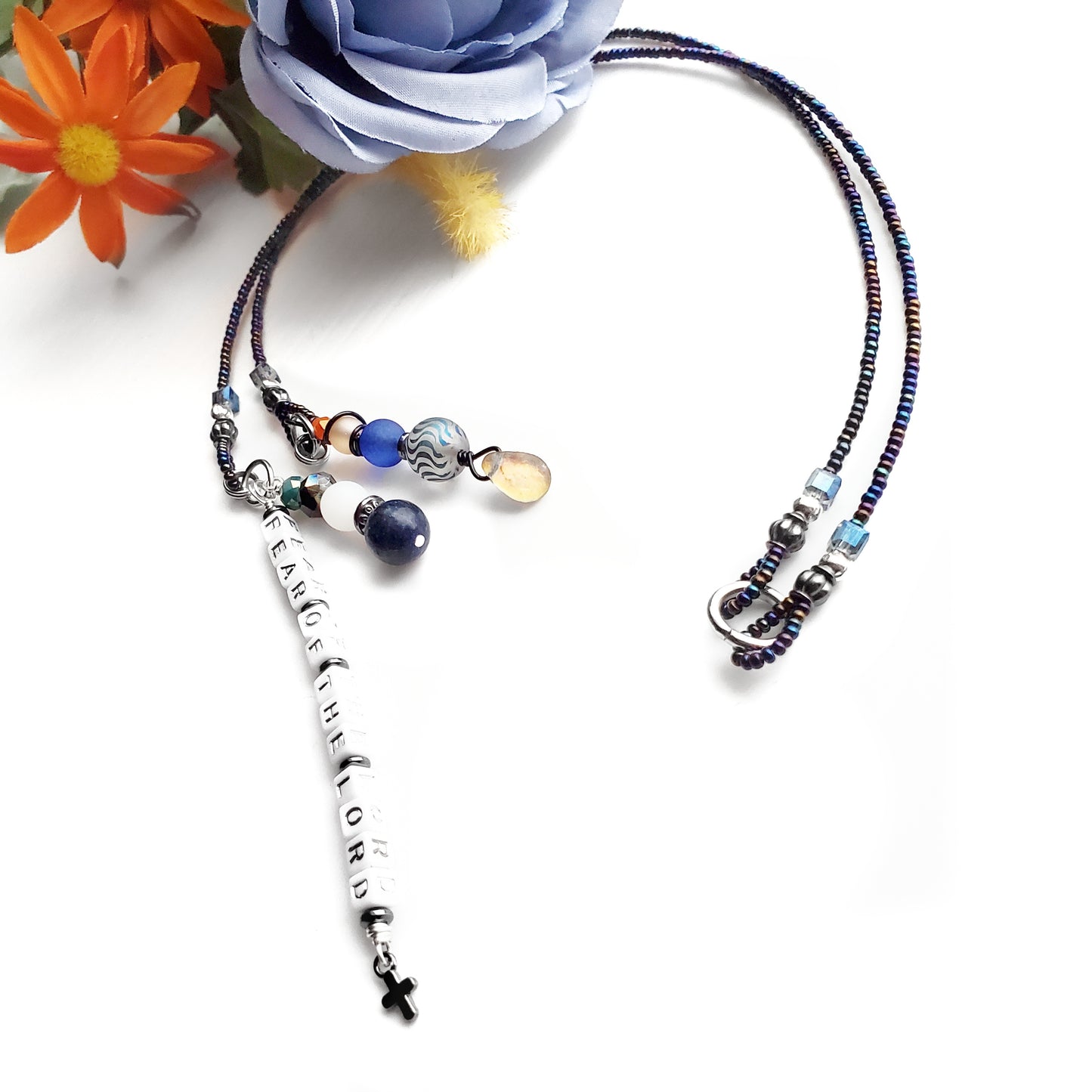 Fighting Fear 2-Strand Beaded Bookmark