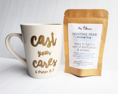 Fighting Fear Organic Herbal Tea & Mug set