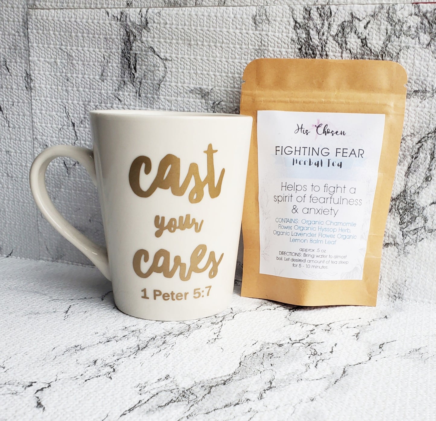 Fighting Fear Organic Herbal Tea & Mug set