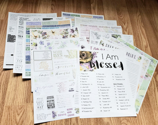 I Am Blessed Bible Journaling Sticker set