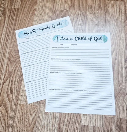 I Am a Child of God Bible SOAP Study Pack