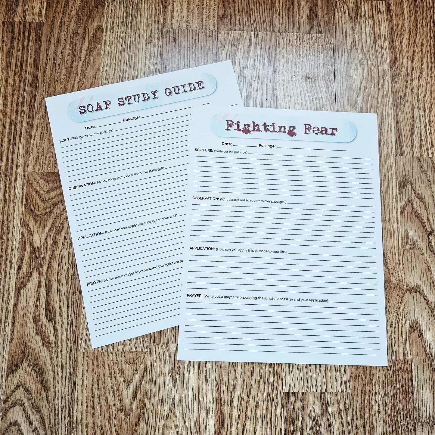 Fighting Fear Bible SOAP Study Pack