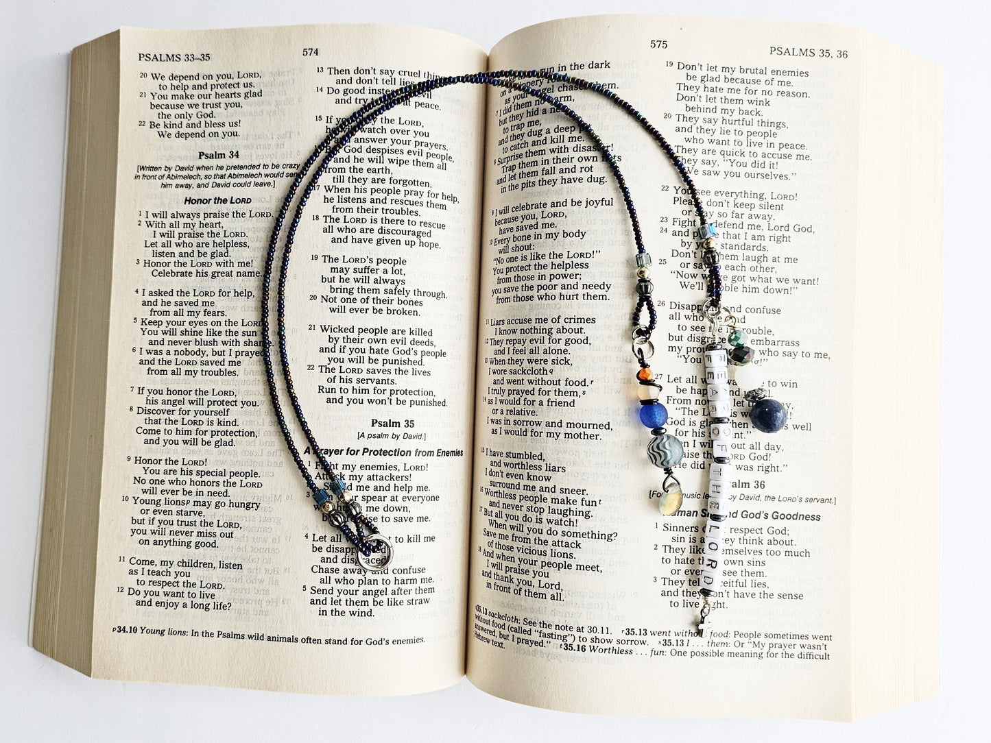 Fighting Fear 2-Strand Beaded Bookmark