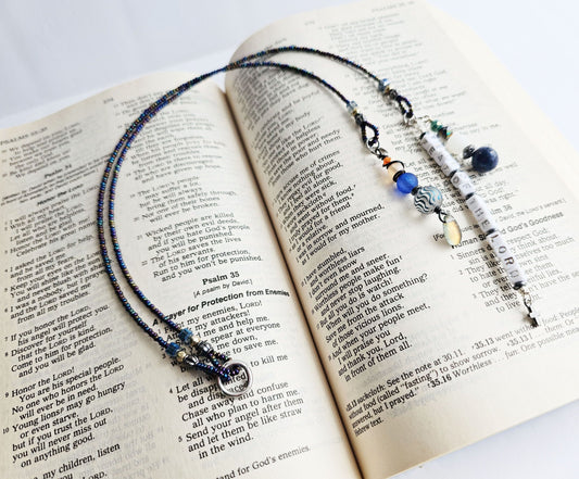Fighting Fear 2-Strand Beaded Bookmark