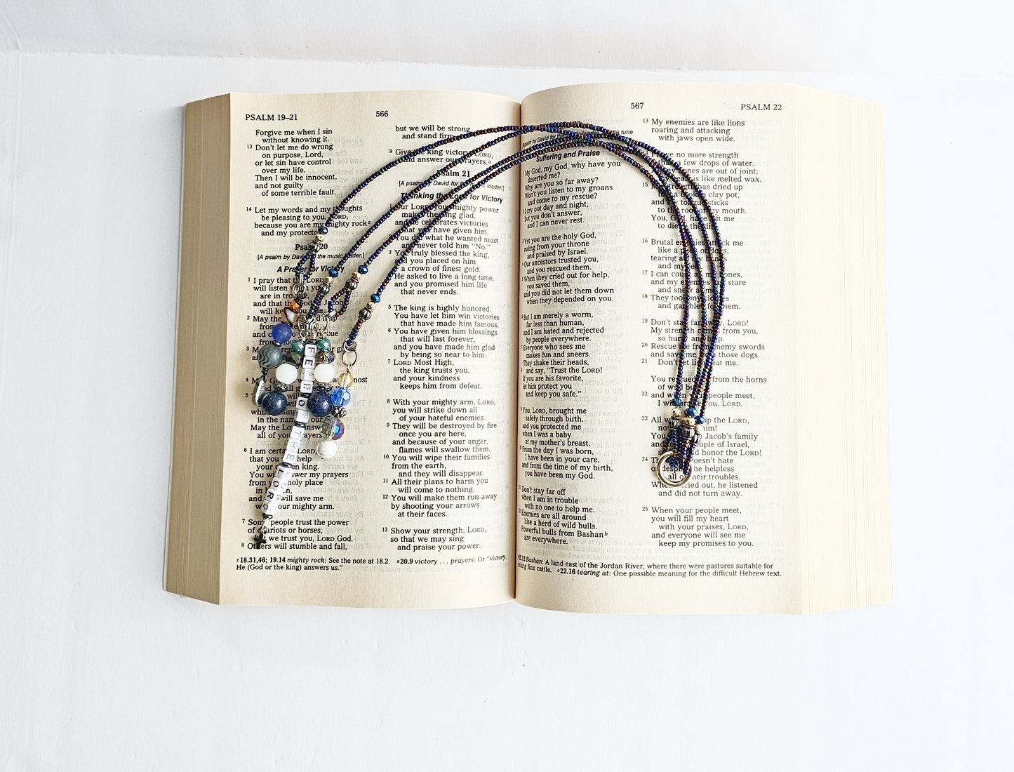 Fighting Fear 4-Strand Beaded Bookmark