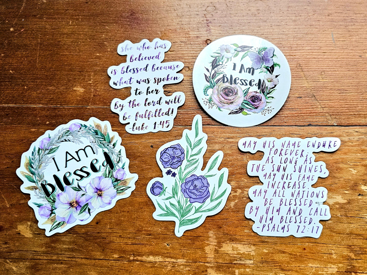 I Am Blessed Vinyl Sticker Set of 5