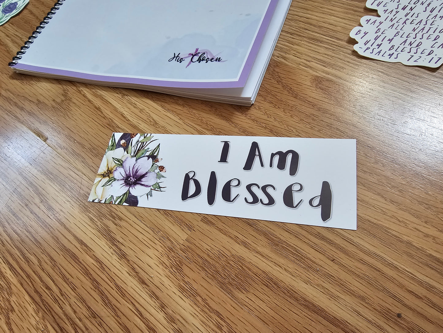 I Am Blessed Bookmark for bible study
