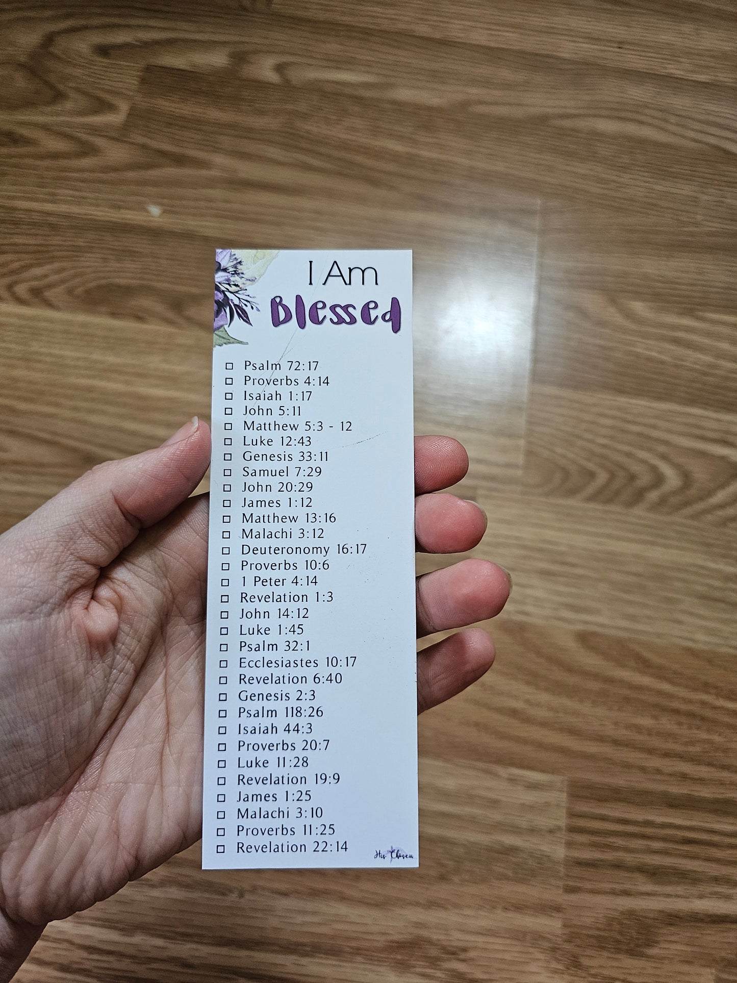 I Am Blessed Bookmark for bible study