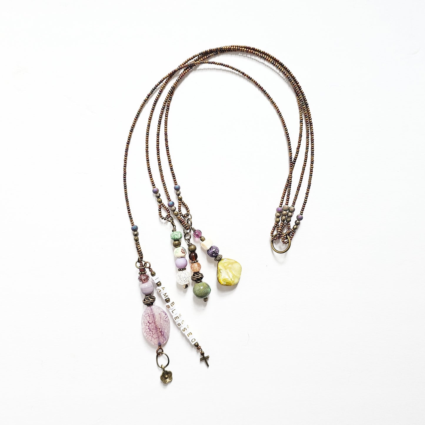 I Am Blessed 4-strand Beaded Bible Bookmark