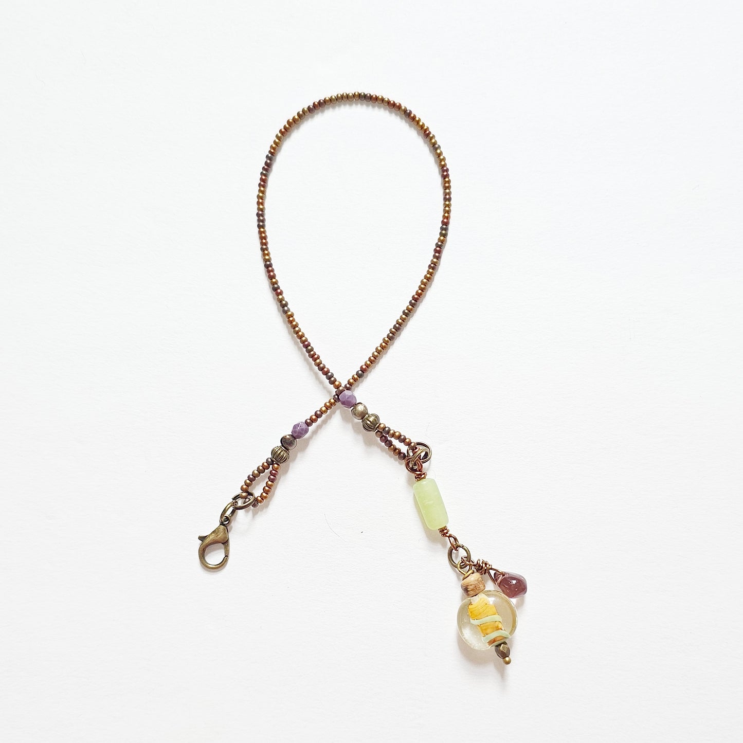I Am Blessed Half-Strand Clip-on Beaded Bookmark