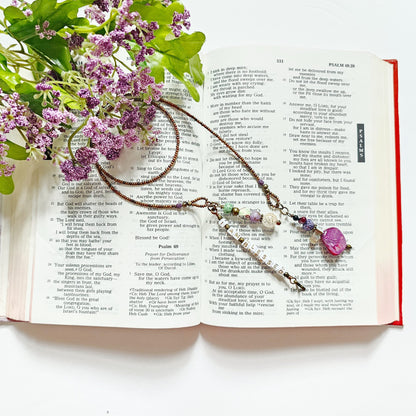 I Am Blessed Single Strand Beaded Bible Bookmark
