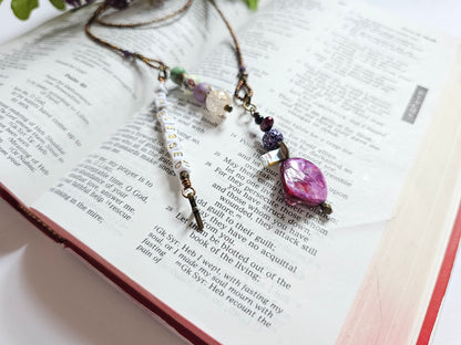 I Am Blessed Single Strand Beaded Bible Bookmark