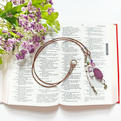 I Am Blessed 2-Strand Beaded Bible Bookmark