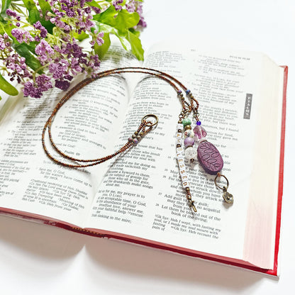 I Am Blessed 2-Strand Beaded Bible Bookmark