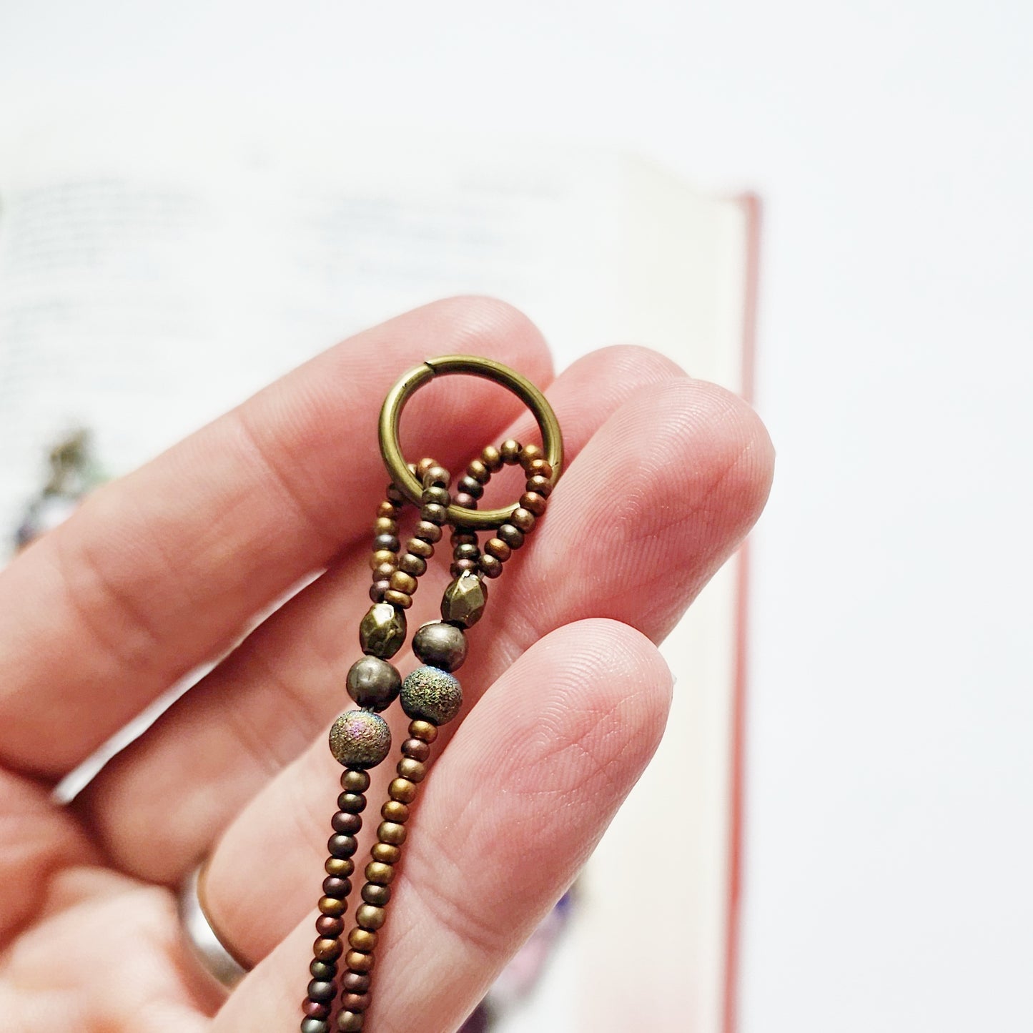 I Am Blessed 2-Strand Beaded Bible Bookmark