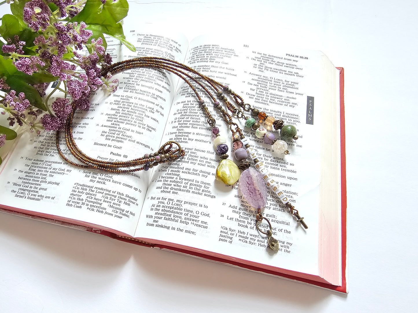 I Am Blessed 4-strand Beaded Bible Bookmark
