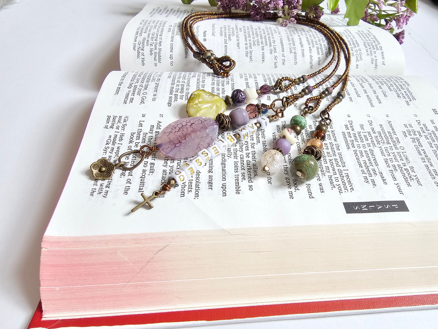 I Am Blessed 4-strand Beaded Bible Bookmark