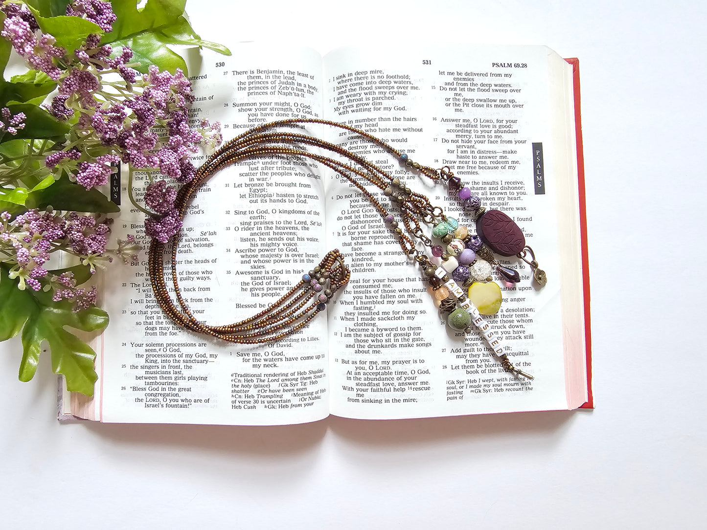 I Am Blessed 5-Strand Beaded Bible Bookmark
