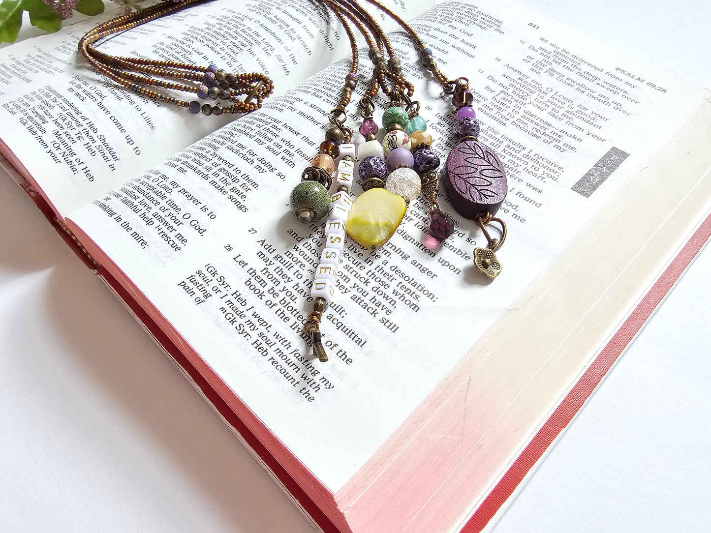 I Am Blessed 5-Strand Beaded Bible Bookmark
