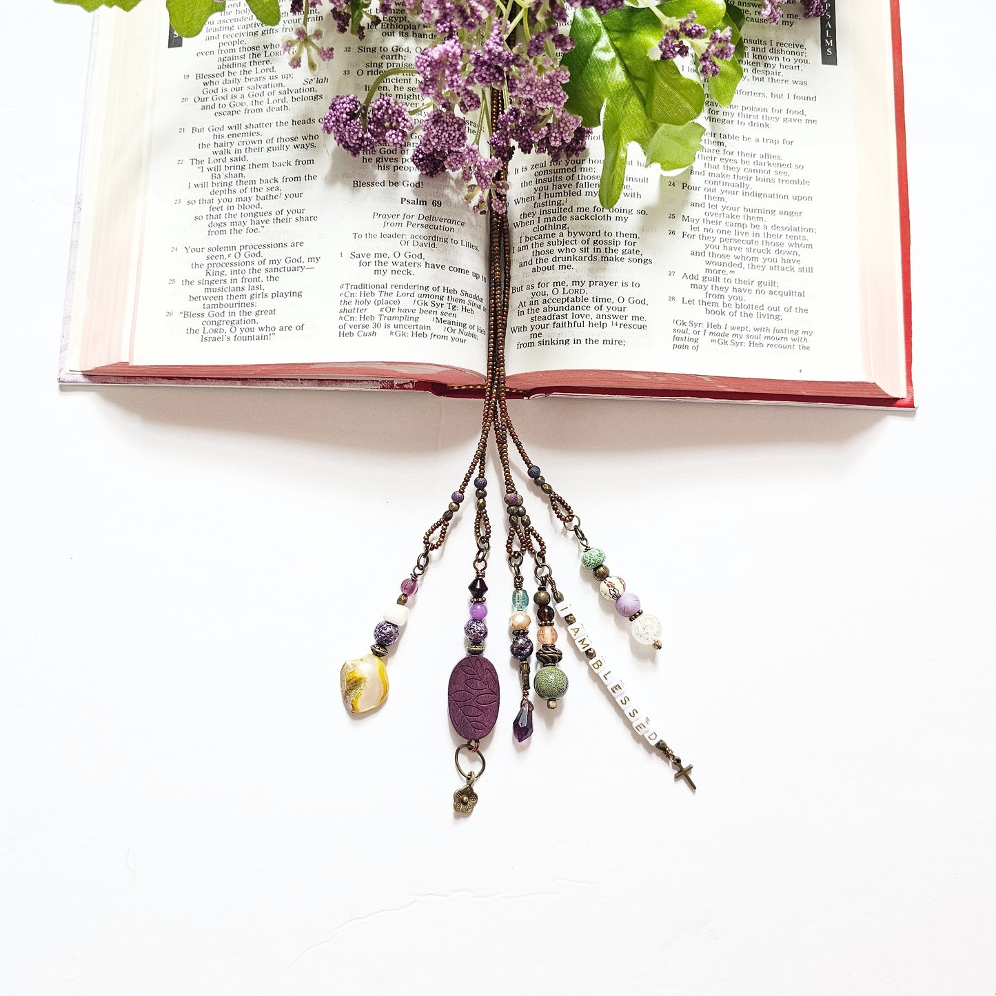 I Am Blessed 5-Strand Beaded Bible Bookmark