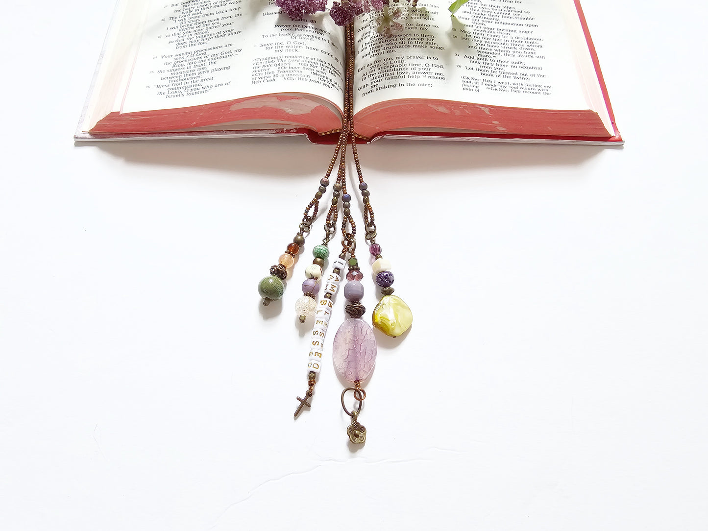 I Am Blessed 4-strand Beaded Bible Bookmark
