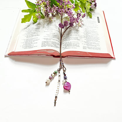I Am Blessed Single Strand Beaded Bible Bookmark