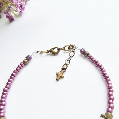 I Am Blessed Single Strand Bracelet - stackable arm jewelry for women