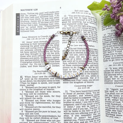 I Am Blessed Single Strand Bracelet - stackable arm jewelry for women