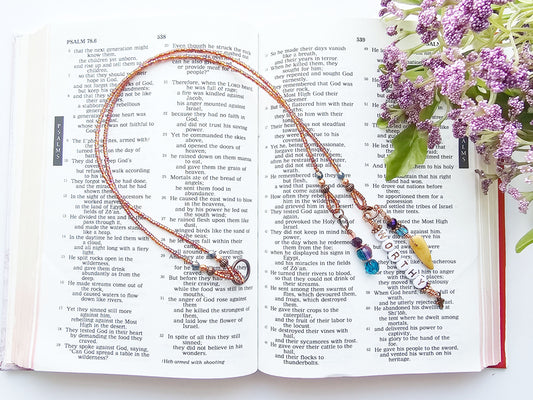 I Am Worthy 2-Strand Beaded Bible Bookmark