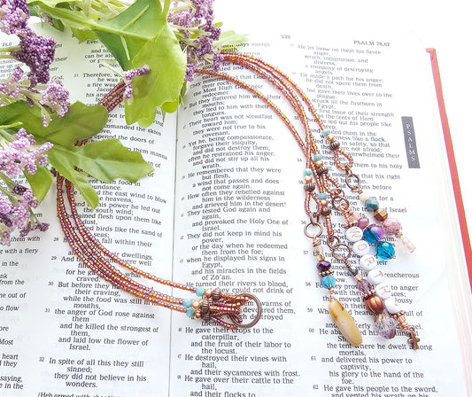 I Am Worthy 4-strand Beaded Bible Bookmark