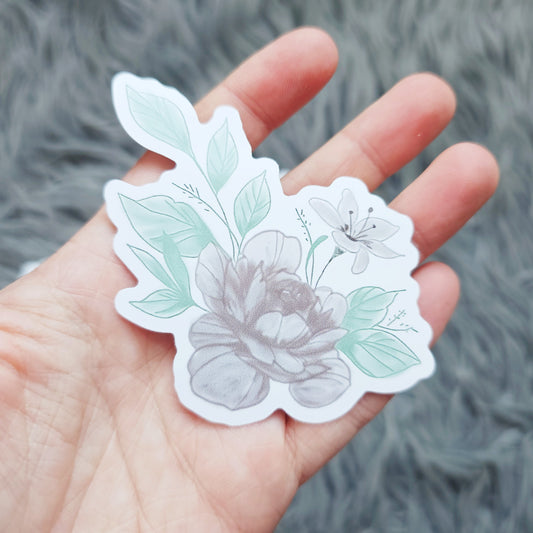 Bible Verse Worthy Flower Vinyl Sticker