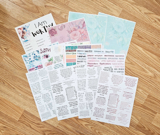 I Am Worthy Bible Journaling Sticker set