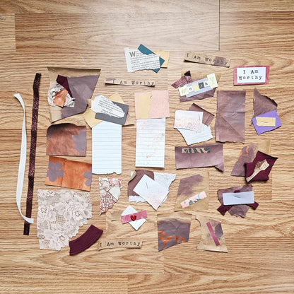 I Am Worthy Creative bible study Handmade Journal Kit with Ephemera