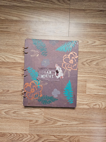 I Am Worthy Creative bible study Handmade Journal Kit with Ephemera