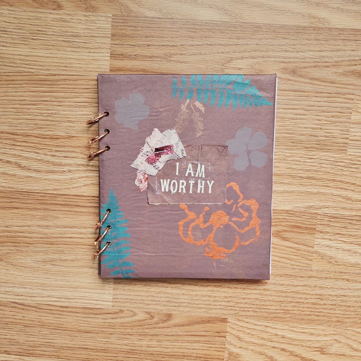 I Am Worthy Creative bible study Handmade Journal Kit with Ephemera