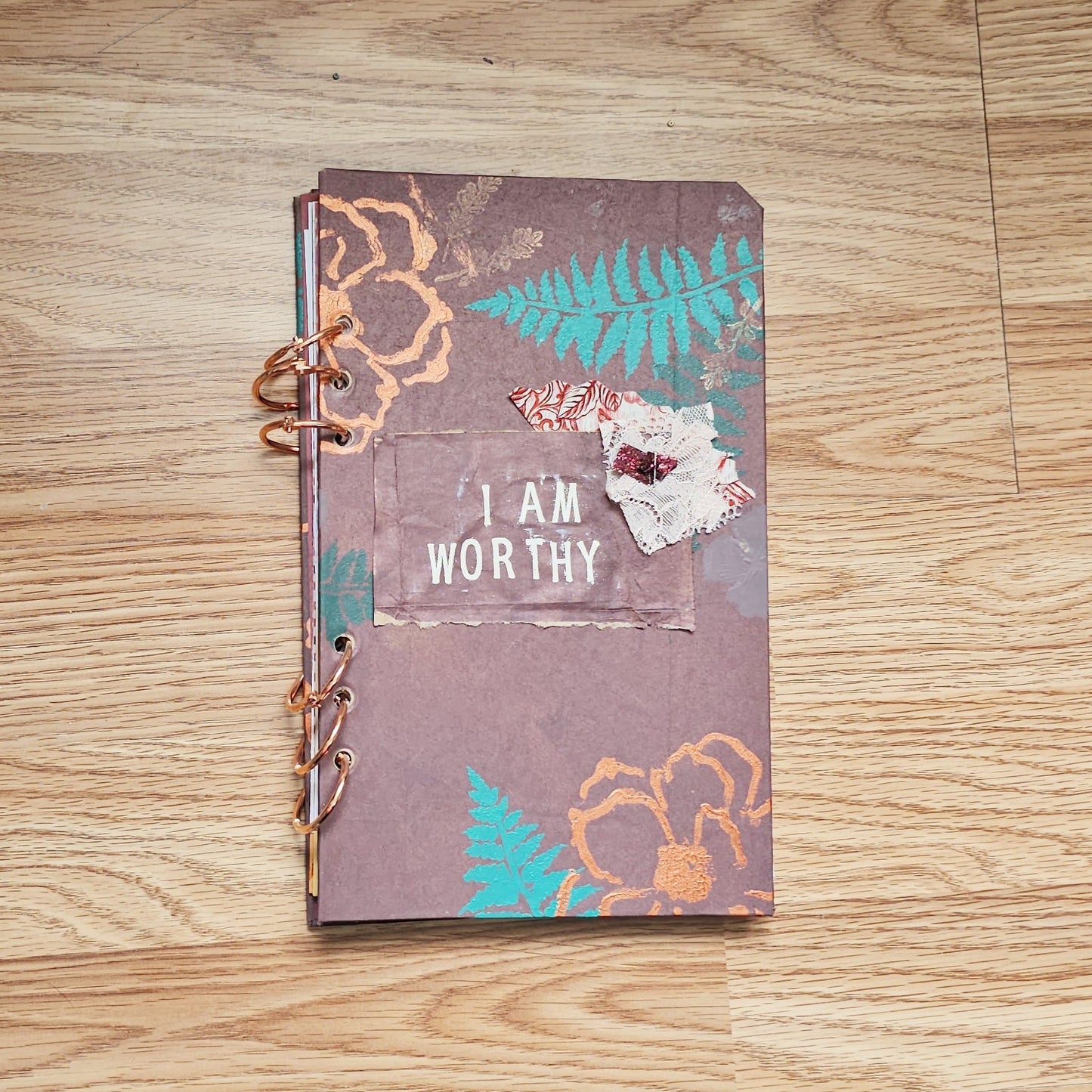 I Am Worthy Creative bible study Handmade Journal Kit with Ephemera