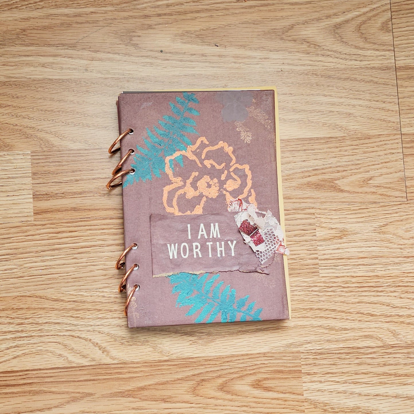 I Am Worthy Creative bible study Handmade Journal Kit with Ephemera